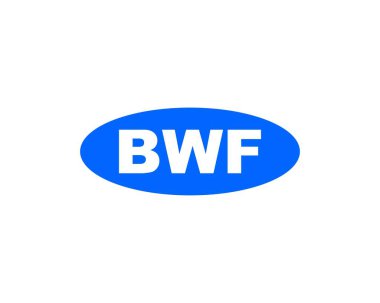 BWF logo tasarım vektör şablonu. BWF