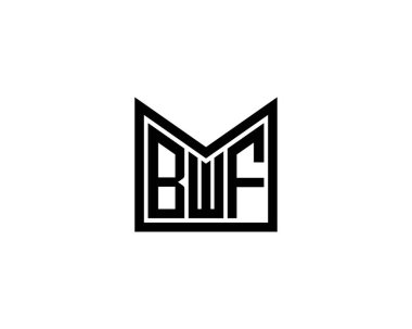 BWF logo tasarım vektör şablonu. BWF