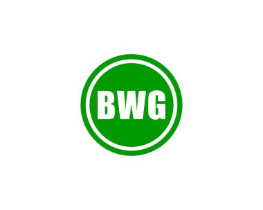 BWG Logo tasarım vektör şablonu. BWG