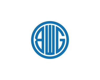 BWG Logo tasarım vektör şablonu. BWG