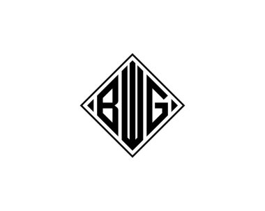 BWG Logo tasarım vektör şablonu. BWG
