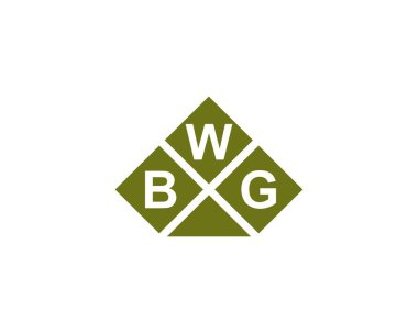 BWG Logo tasarım vektör şablonu. BWG