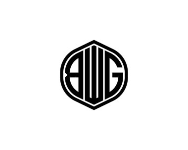BWG Logo tasarım vektör şablonu. BWG