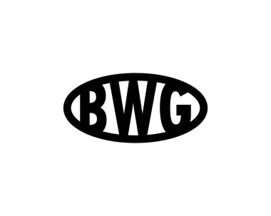 BWG Logo tasarım vektör şablonu. BWG