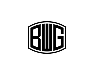 BWG Logo tasarım vektör şablonu. BWG