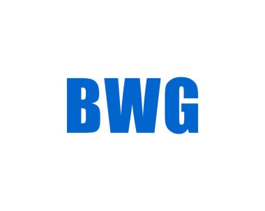 BWG Logo tasarım vektör şablonu. BWG