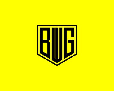 BWG Logo tasarım vektör şablonu. BWG