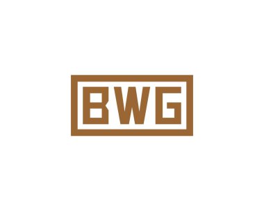 BWG Logo tasarım vektör şablonu. BWG