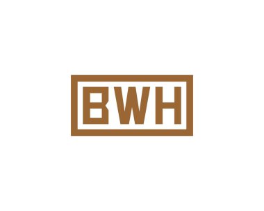 BWH logo tasarım vektör şablonu. BWH
