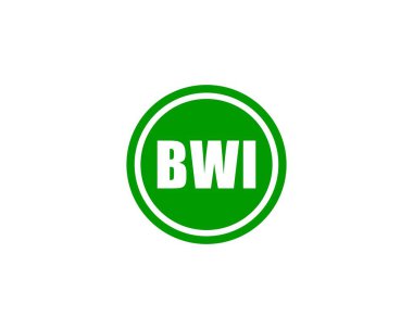 BWI logo tasarım vektör şablonu. BWI