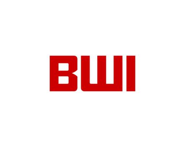 BWI logo tasarım vektör şablonu. BWI