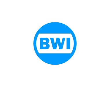 BWI logo tasarım vektör şablonu. BWI