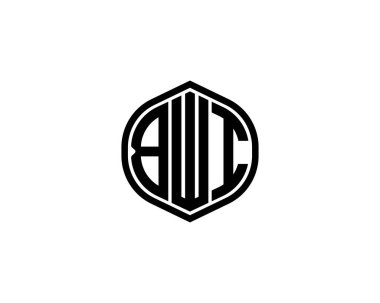 BWI logo tasarım vektör şablonu. BWI