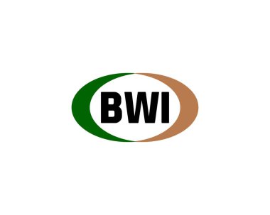 BWI logo tasarım vektör şablonu. BWI