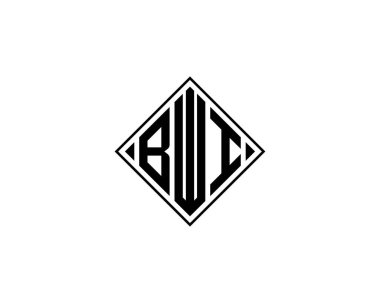 BWI logo tasarım vektör şablonu. BWI