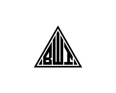 BWI logo tasarım vektör şablonu. BWI