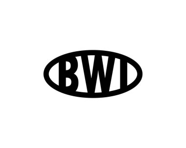 BWI logo tasarım vektör şablonu. BWI