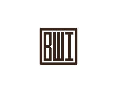 BWI logo tasarım vektör şablonu. BWI