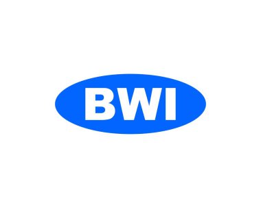 BWI logo tasarım vektör şablonu. BWI
