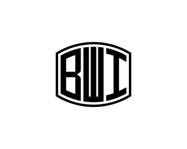 BWI logo tasarım vektör şablonu. BWI
