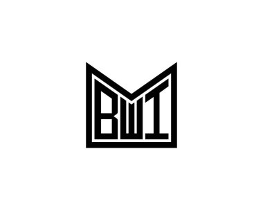 BWI logo tasarım vektör şablonu. BWI