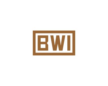 BWI logo tasarım vektör şablonu. BWI