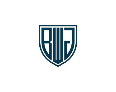 BWJ logo tasarım vektör şablonu. BWJ