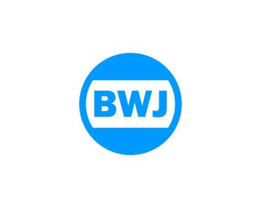 BWJ logo tasarım vektör şablonu. BWJ