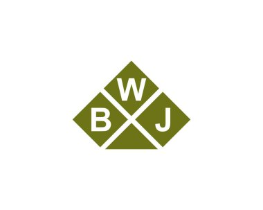 BWJ logo tasarım vektör şablonu. BWJ