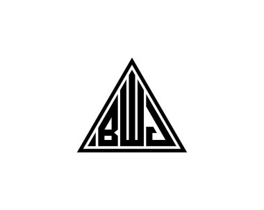 BWJ logo tasarım vektör şablonu. BWJ