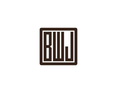BWJ logo tasarım vektör şablonu. BWJ