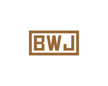 BWJ logo tasarım vektör şablonu. BWJ