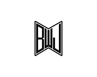 BWJ logo tasarım vektör şablonu. BWJ