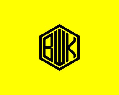 BWK logo tasarım vektör şablonu. BWK