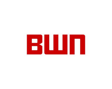 BWN Logo tasarım vektör şablonu. BWN