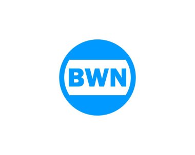 BWN Logo tasarım vektör şablonu. BWN