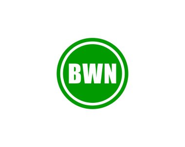 BWN Logo tasarım vektör şablonu. BWN
