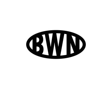 BWN Logo tasarım vektör şablonu. BWN