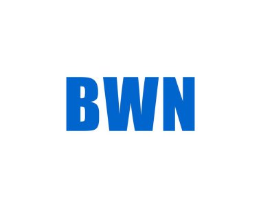 BWN Logo tasarım vektör şablonu. BWN