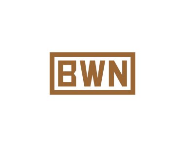 BWN Logo tasarım vektör şablonu. BWN