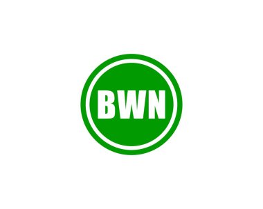 BWN Logo tasarım vektör şablonu. BWN
