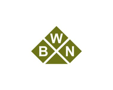 BWN Logo tasarım vektör şablonu. BWN