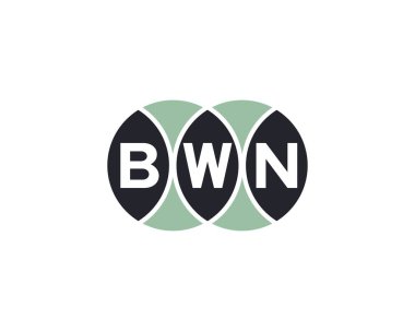 BWN Logo tasarım vektör şablonu. BWN