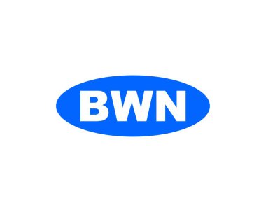 BWN Logo tasarım vektör şablonu. BWN