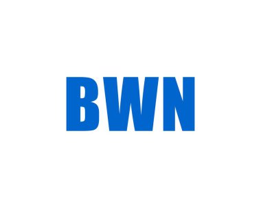 BWN Logo tasarım vektör şablonu. BWN