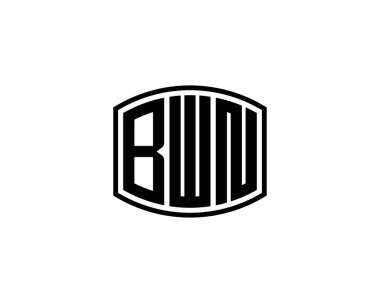 BWN Logo tasarım vektör şablonu. BWN