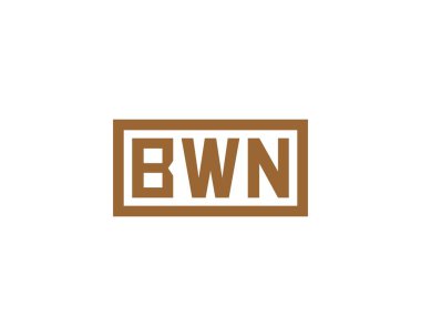 BWN Logo tasarım vektör şablonu. BWN