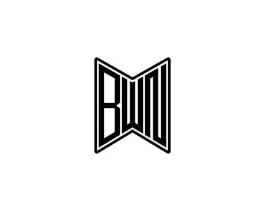 BWN Logo tasarım vektör şablonu. BWN