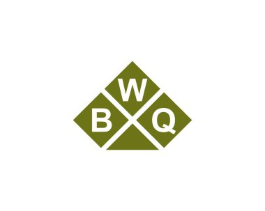 BWQ Logo tasarım vektör şablonu. BWQ