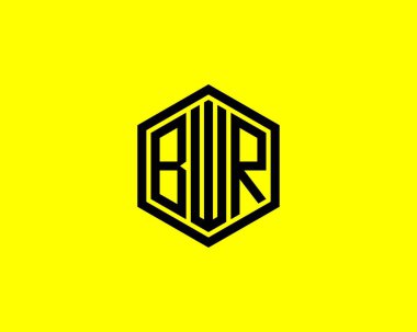 BWR logo tasarım vektör şablonu. BWR